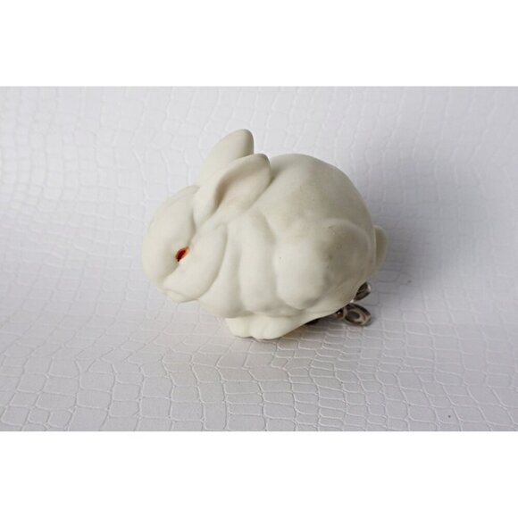 Vintage Dept 56 Clip On Snowbabies Bunny Rabbit White - Picture 2 of 4
